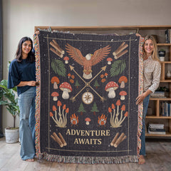 Adventure Awaits - Woven Blanket